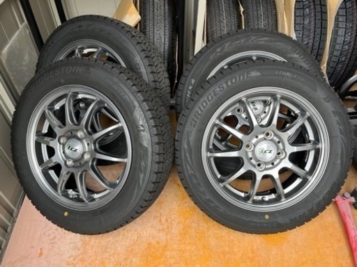 2021年製 9部山 スタッドレスタイヤ ホイールセット ブリヂストン ブリザック VRX2 155/65R14 VOLK CE28似 DA17 S700V エブリィ アトレー