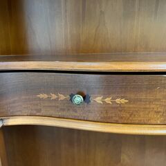 アンティーク調　木製バーカウンター　バー　レストラン　おしゃれカウンター　店舗　シェルフ　収納　棚　テーブルの画像