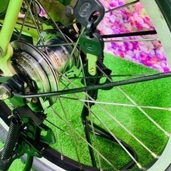 ❷5587子供乗せ電動アシスト自転車YAMAHA 20インチ良好バッテリーの画像