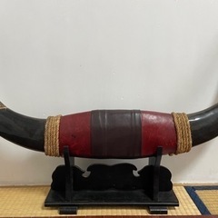 水牛の角　 龍彫刻　置物　インテリア　オブジェ　飾りの画像