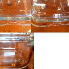 PYREX パイレックス 蓋付きオーブン皿 日本製 IWAKI 岩城硝子　/UJ-0679 北の画像