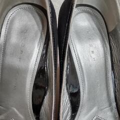 【値下げ】ネオリズム NEORHYTHM 黒スウェードパンプス 23㎝の画像