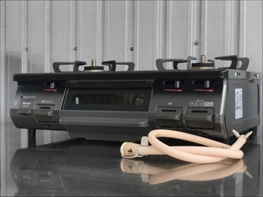 K893 グリル未使用！リンナイ◇ガスコンロ◇都市ガス◇左強火◇2020年製◇RTE597BKL