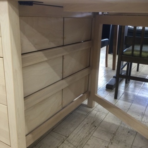 【✨引き出し付き❗️✨拡張式❗️✨3WAY❗️✨】定価¥36,990  IKEA  イケア ゲートレッグテーブル  明るい木目  3W