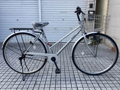 【27インチ自転車】変速なし　前タイヤ、チューブ、チェーン、サドル、鍵新品❗️スペアキーあり　若林自転車　浜大津店　SALE中❗️