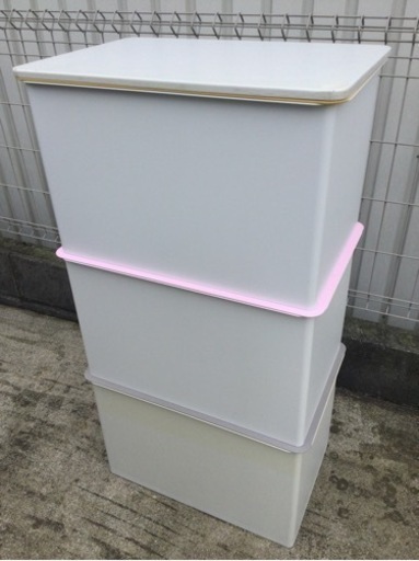 Tupperware マルチオーガナイザー ワイド ドア付きタイプ 3台セット 天板/土台付　タッパーウェア 収納ケース 