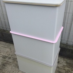 Tupperware マルチオーガナイザー ワイド ドア付きタイプ 3台セット 天板/土台付　タッパーウェア 収納ケース の画像
