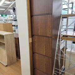 ★ジモティ割あり★  扉付きカラーボックス ブラウン H166×...