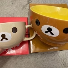 リラックマ（ローソン）ボウル×2、コリラックマ　マグカップ×2