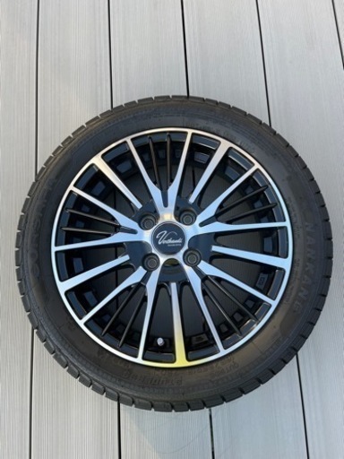 スタッドレスタイヤ　ホイール付　4本セット　バリ溝　ワンシーズン使用　165/55R15