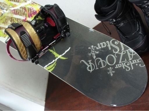 お引取り限定 美品 ガールスター GIRLSTAR AZOUR 39 レディーススノーボード3点セット 板139cm ブーツ24cm