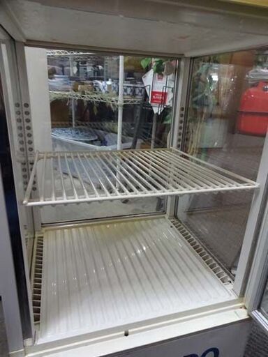 難あり サンデン 冷蔵ショーケース 54L AG-54X-B 年式不明 4面ガラス 両面扉 動作確認済 店舗 業務用 卓上 SANDE