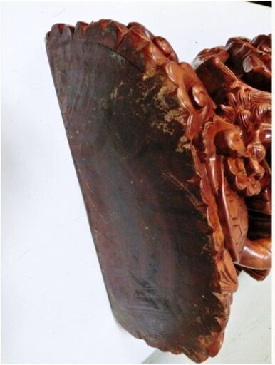 ②置物　龍　鳳凰　詳細不明　 縁起物 玄関置物　木製像　高さ約80㎝　コレクター　オブジェ