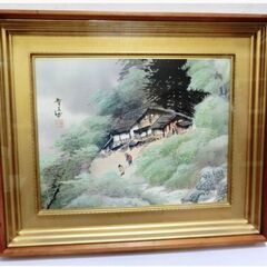 絵画　和風　日本画　額装　風景画　サイン入り　アート　インテリア...
