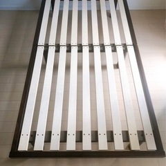 木製ベッドフレーム シングル ダークブラウンの画像