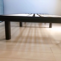 木製ベッドフレーム シングル ダークブラウンの画像