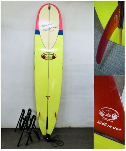 【直取り限定】DONALD TAKAYAMA/ドナルドタカヤマ　本人制作　ロングボード　サーフボード　インザピンク　ハワイアンプロデザイン　USA