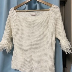未着用＊アーバンリサーチ白ニットカットソー