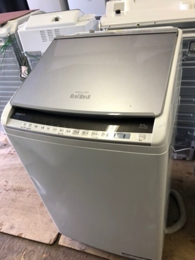 北九州市内配送無料　保証付き　2019年　日立 HITACHI BW-DV90E S [縦型洗濯乾燥機 ビートウォッシュ 9kg シルバー]