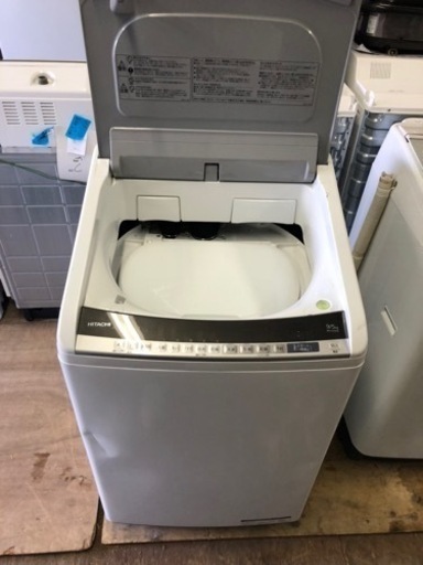 北九州市内配送無料　保証付き　2019年　日立 HITACHI BW-DV90E S [縦型洗濯乾燥機 ビートウォッシュ 9kg シル