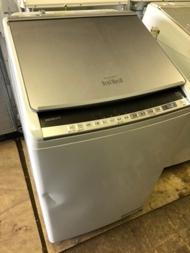 北九州市内配送無料　保証付き　2019年　日立 HITACHI BW-DV90E S [縦型洗濯乾燥機 ビートウォッシュ 9kg シル