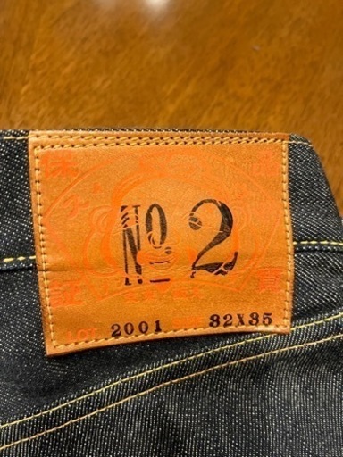 試着のみ　EVISU　エヴィス　ジーンズ　デニムパンツ　ビッグカモメ　赤　紺