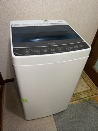 ハイアール 洗濯機 4.5Kg 2019年製 JW-C45A