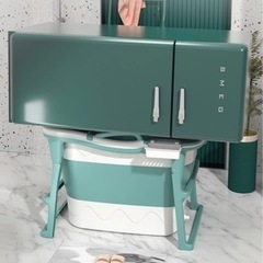 【新品】折りたたみバスタブ 折り畳み浴槽 浴槽 バスタブ ポータブルバスタブ 簡易お風呂 浸漬式 SPA 折り畳み式 保温 家庭用 大人 子供 滑り止め 収納簡単 持運び便利 コンパクト (グリンの画像