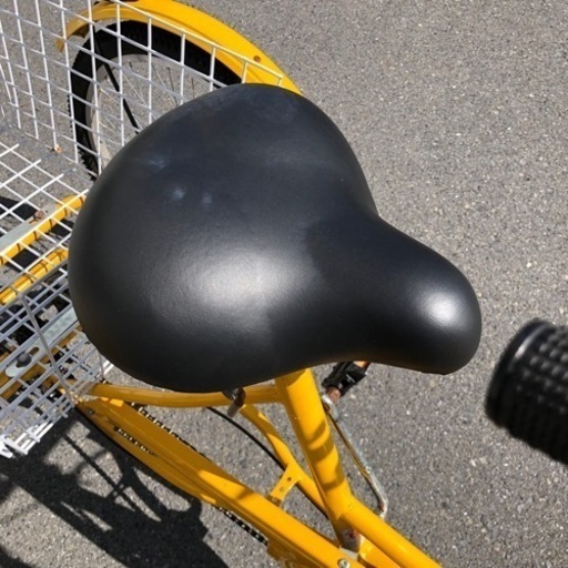 価格変更!  24インチ 3輪自転車 7段変速ギア 後カゴ付き 黄色 エキスパート藤沢辻堂店