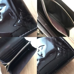 【LOUIS VUITTON】長財布 ヴェルニ モノグラム アマラントの画像