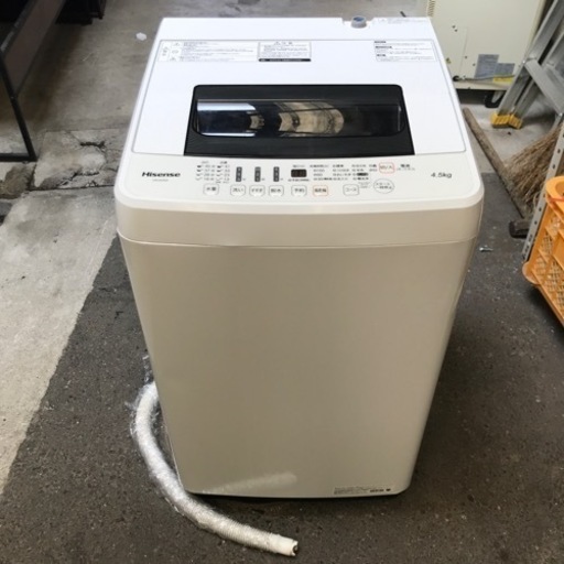 ロ2310-196 Hisense 全自動洗濯機　HW-E4502 4.5kg 2017年製　動作確認済み　キズ汚れ有り　現状渡し