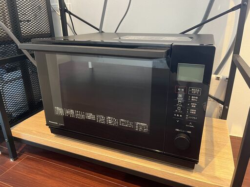 パナソニック オーブンレンジ 26L フラットテーブル 遠赤Wヒーター スイングサーチ赤外線センサー ブラック NE-MS268-K