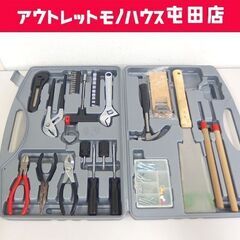 岸田産業 工具セット ペンチ ドライバー のこぎり等 ケース付き...