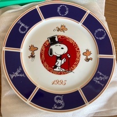 2枚【一応ジャンク】料理が映える スヌーピー絵皿 1995