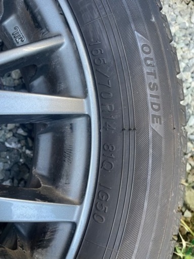 2021年購入　2シーズン使用　スタッドレスタイヤ　ホイール4本セット　165/70R/14 アイスガード　ヨコハマタイヤ