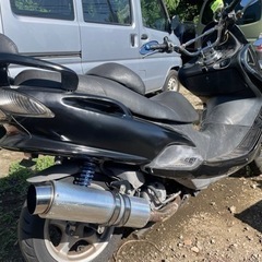 マジェスティー125CC  社外ステアリング、マフラー、ショックの画像