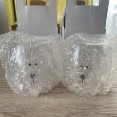 新品未使用 くま 耐熱ガラス 二重グラス 2個セットの画像