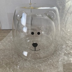 新品未使用 くま 耐熱ガラス 二重グラス 2個セットの画像