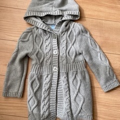 フード付カーディガン90㌢の画像