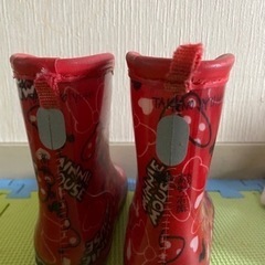 ミニーマウス赤い長ぐつ18cm  E Eの画像