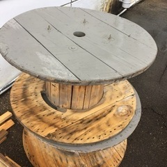 木製パレット　電線ドラムの画像