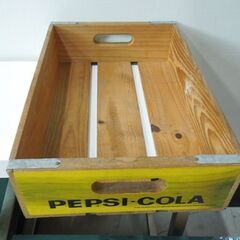 コカ・コーラ 1L 空き瓶1ダース キャップ付き +ペプシ 木箱セット レトロ オブジェ ディスプレイ品 札幌市 新道東店の画像