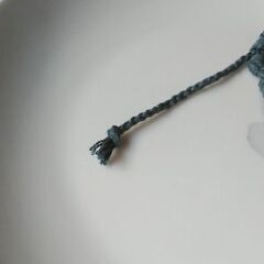 天然石の2連風マクラメブレスレットの画像