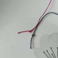 天然石のマクラメブレスレット2個セットの画像