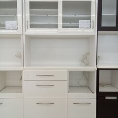 ★ジモティ割あり★  レンジボード ホワイト H181×D40×W100 クリーニング済み HJ898
