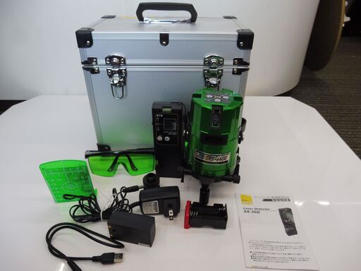 ■値下げ！グリーンレーザー墨出器　SRS-440G　受光器　SS-30G(縦:4方向矩・水平全周・地墨)