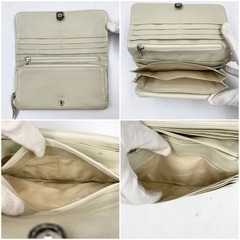 長財布 ヘビ革 パイソン 白系の画像