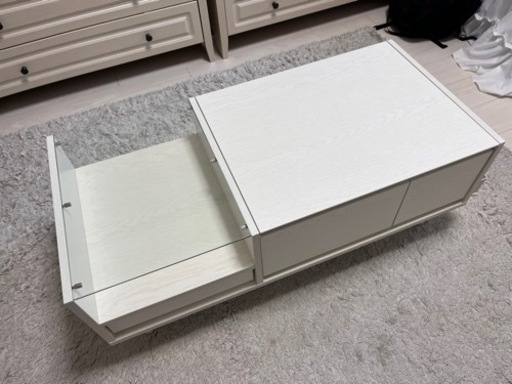 【お取引中】LOWYA/引き出し付き/ドレッサーテーブル/ミラー付収納テーブル/ホワイト