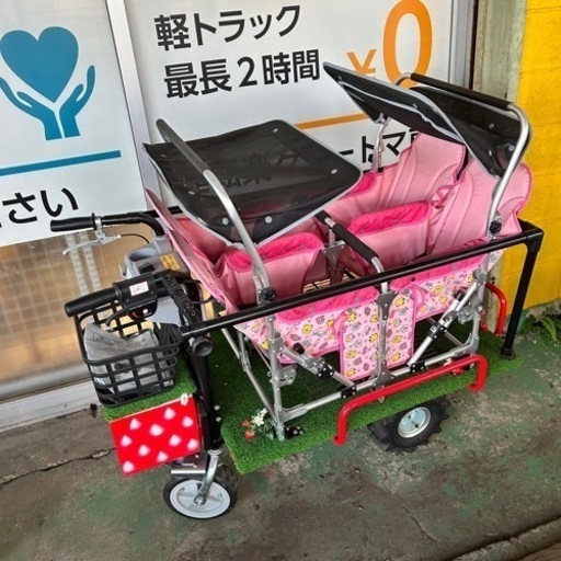 和コーポレーション 電動 運搬 台車 KT-8SA 四輪 最大積載量120kg バッテリー式 充電器付属 後進機能 自走式 運搬車 搬送 果樹園 対面式４人乗り乳母車