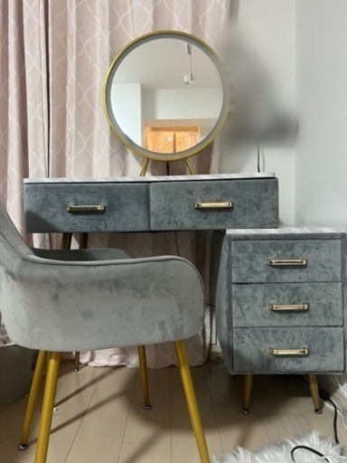 ベロア ドレッサー セット 大理石